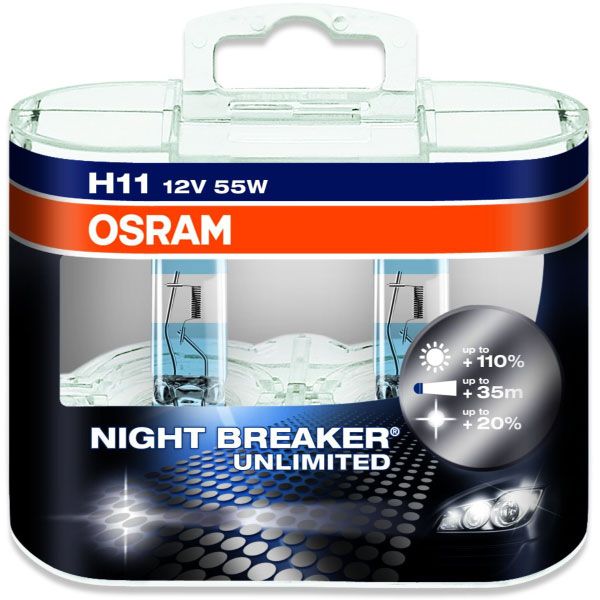 Buy GENUINE OSRAM Night Breaker Unlimited +110% Super Bright Halogen ...
